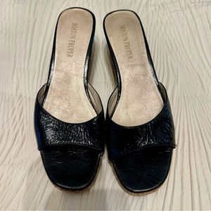 Boston Proper Leather / Cork Wedge Sandal | Size: 10